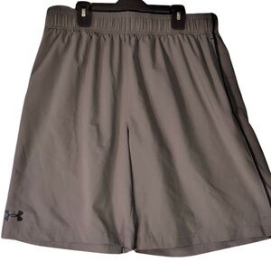 Under Armour Athletic Shorts Grey Mens Size Large Loose Fit Gym